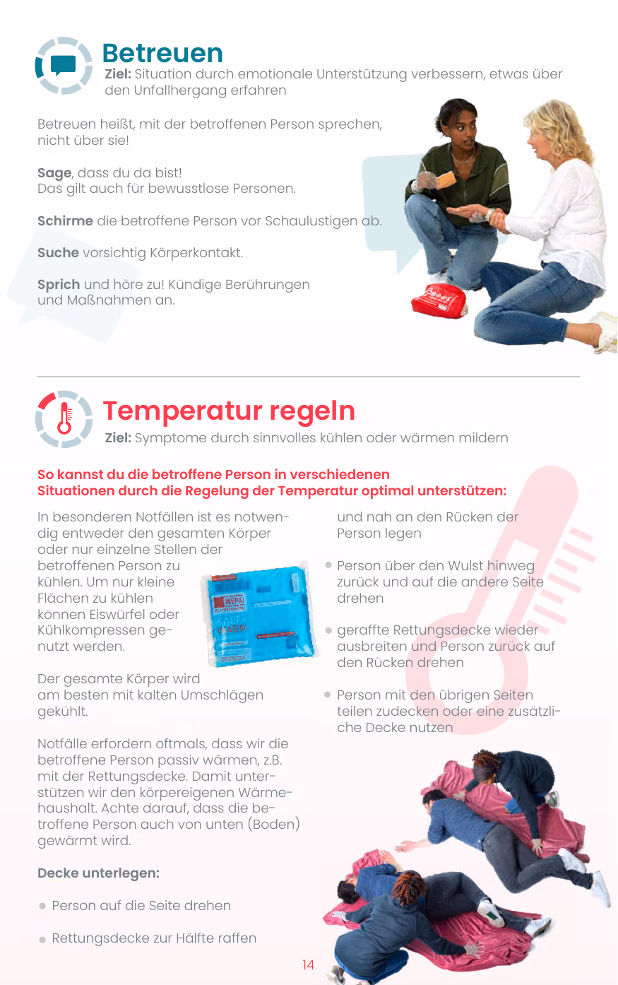 Betreuen und Temperatur regeln